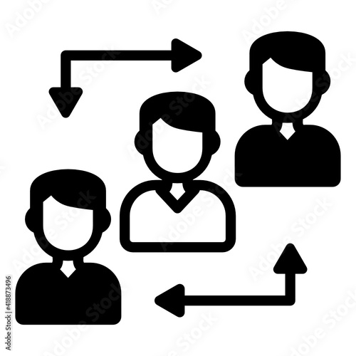 
Employee turnover solid style icon 

