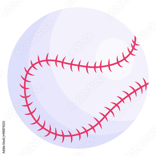 
Hard ball, baseball icon of isometric style 

