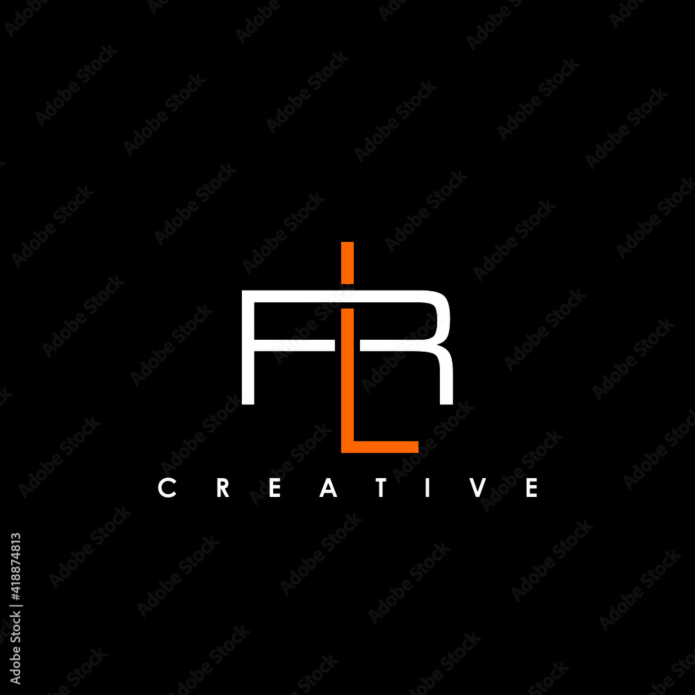 RL, LR Letter Initial Logo Design Template Vector Illustration