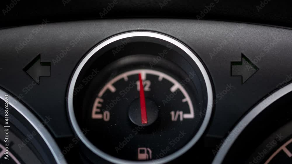4k video about warning light blinking and fuel gauge on the dashboard of a car 4k video about warning light blinking and fuel gauge on the dashboard of a car