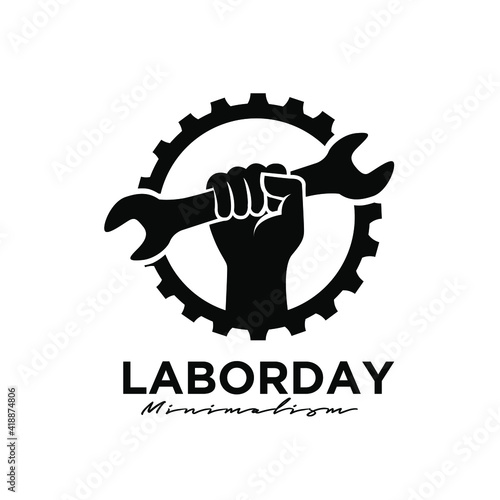 labor day logo icon design banner