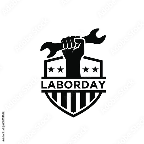 labor day logo icon design banner