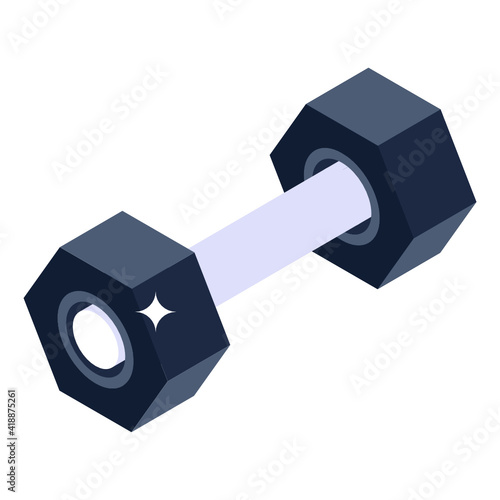 

Squat rack icon of isometric style, fitness equipment   



