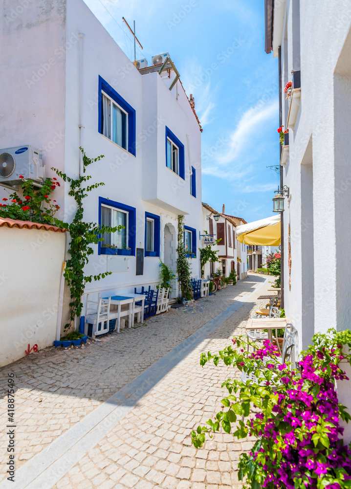 Fototapeta premium Sigacik Village street view. Sigacik is populer tourist attraction in Turkey.