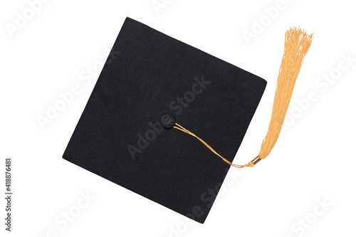 Graduate cap isolated on white background
