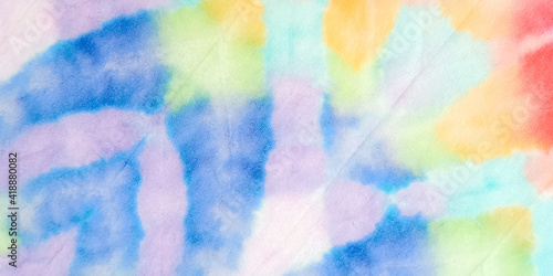 Watercolor Print. Beautiful Abstract Kaleidoscope. Trendy Watercolor Print. Bright Colors Dyed Illustration. Vibrant Fashion Wallpaper. Grunge Artistic Dirty Art. Aquarelle Fabric.