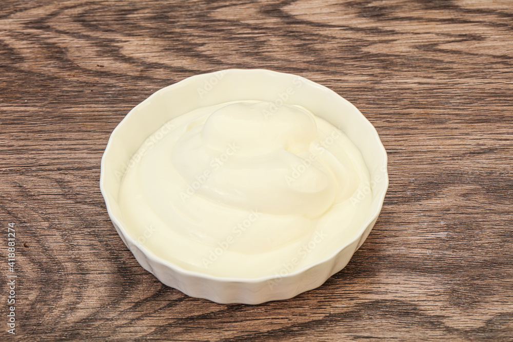 Sour cream in the bowl Sour cream in the bowl