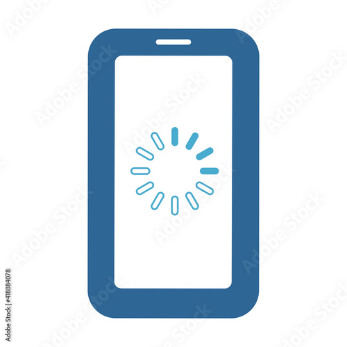 表示が遅いスマートフォンのローディング画面　アイコン