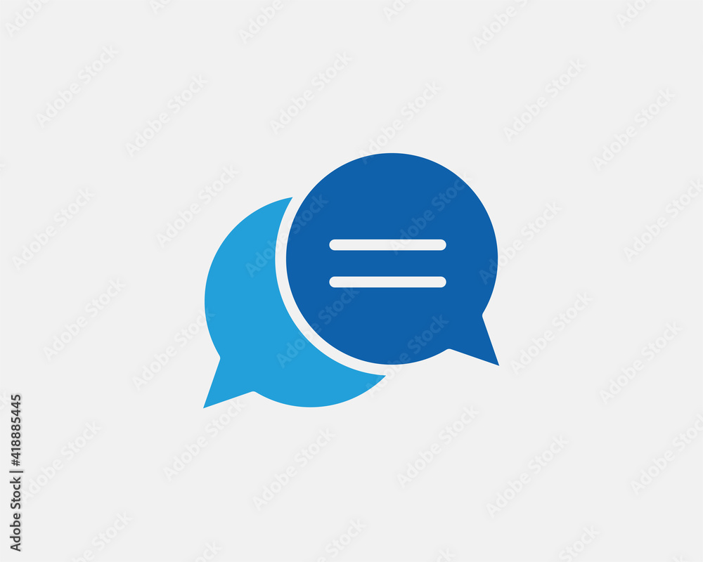 Chat icon vector design element. Talk bubble speech sign. Dialogue balloon. Chat icon vector design element. Talk bubble speech sign. Dialogue balloon.