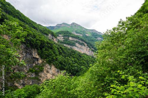 Cherek gorge in the Caucasus mountains in Russia © gumbao