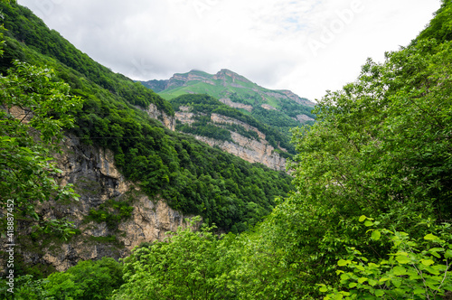 Cherek gorge in the Caucasus mountains in Russia