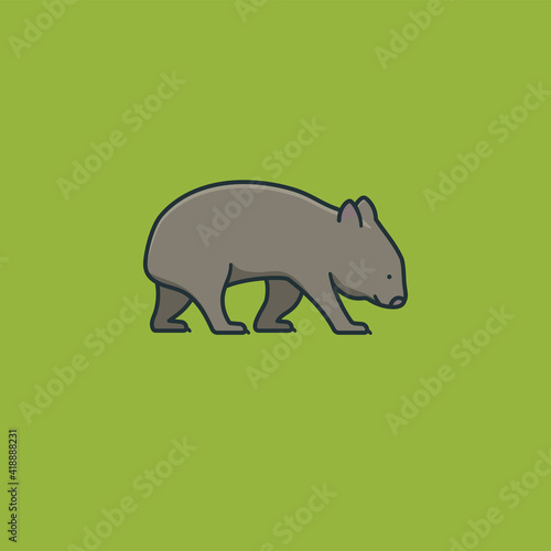 Wombat vector illustration for Wombat Day on October 22