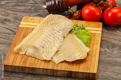 Raw cod fish for cooking