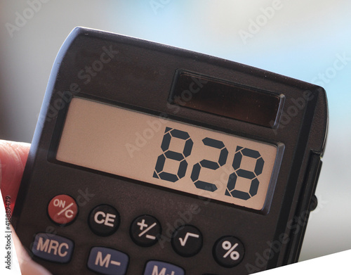 Word B2B on calculator. Business and finance concept. photo