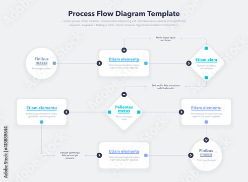 Modern infographic for process flow diagram Fototapete