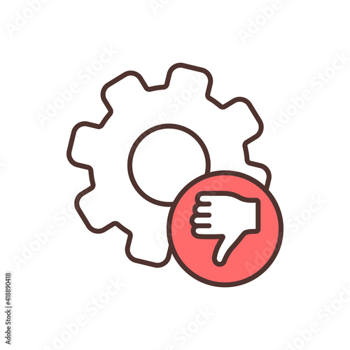 Lacking key skills RGB color icon. Graduates problem. Skills gap. Lacking core knowledge. Difficulties for job seeking. Mismatch between experience and requirements. Isolated vector illustration