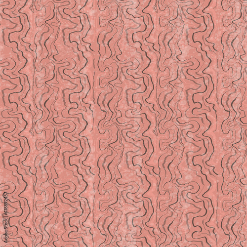 Tender pink linear pattern with grey lines and textured background