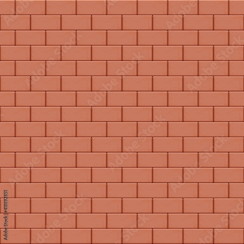 Red brown brick wall seamless background texture