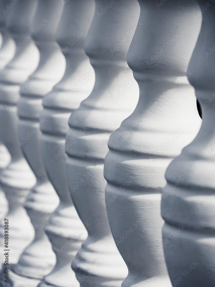 Stucco Railing Baluster Stucco balcony railing White element Architecture details ...