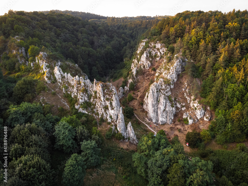 dolina bolechowicka, brama bolechowicka, lato, dron