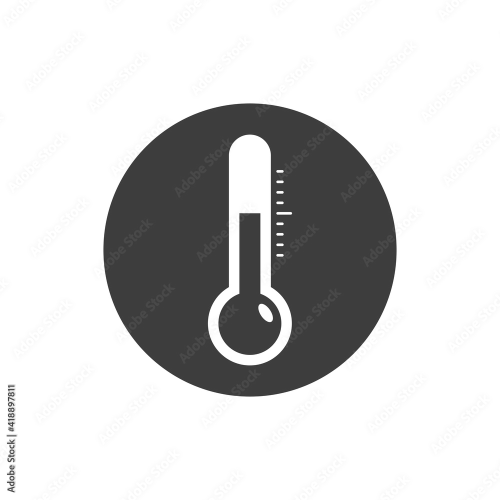 Vector icon of thermometers. Thermometer with scale measuring heat and cold. Flat style, EPS10. Vector icon of thermometers. Thermometer with scale measuring heat and cold. Flat style, EPS10.