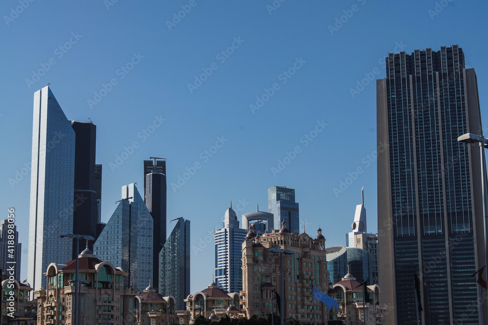 modern skyline of the Dubai city