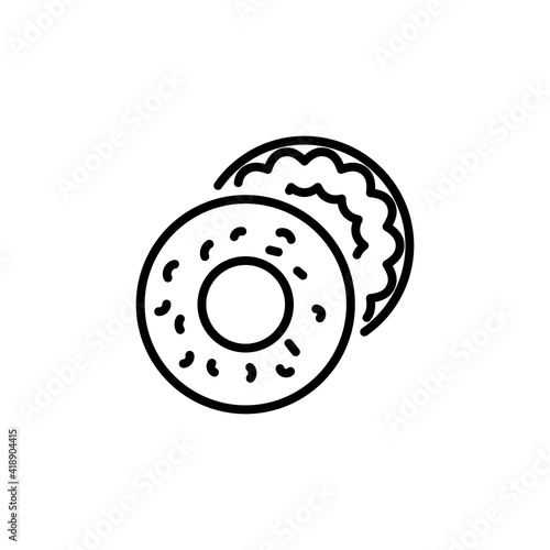 Bagel icon in vector. Logotype