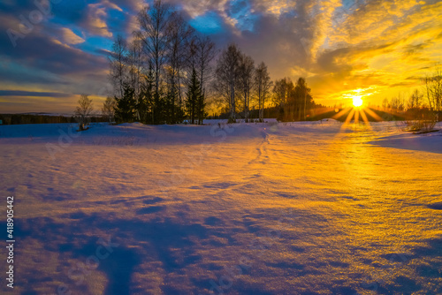 winter sunset 