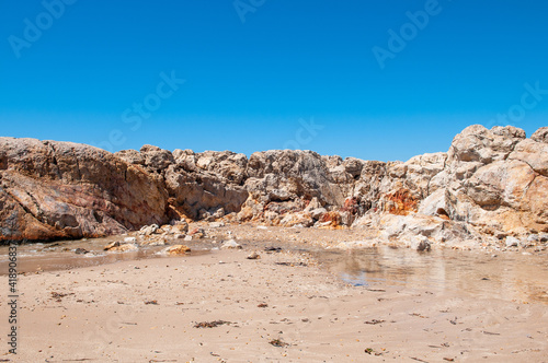 Landscape of beautiful bay with rocky beach in Kos island, Greece © Myroslava