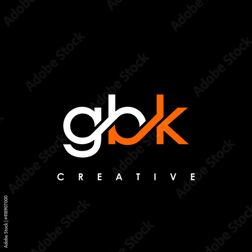 GBK Letter Initial Logo Design Template Vector Illustration