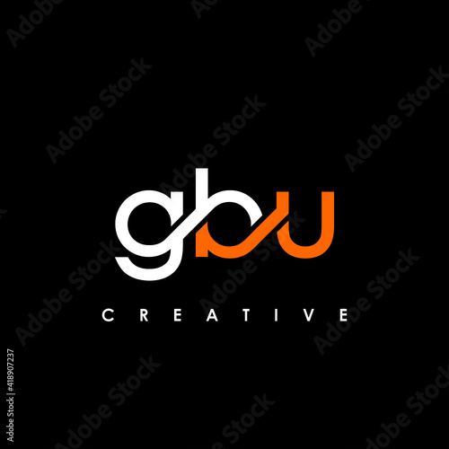 GBU Letter Initial Logo Design Template Vector Illustration