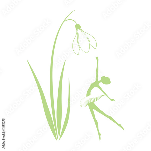 spring snowdrop flower