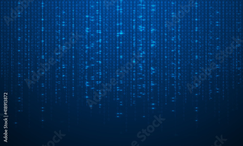 Binary code abstract technology background. Global network 