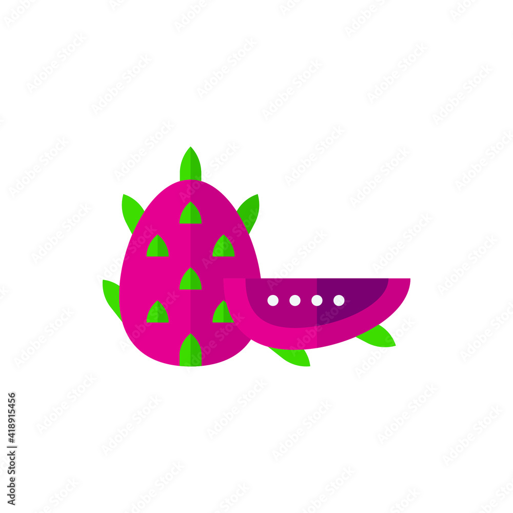 Dragonfruit, Pitaya Flat Icon Logo Illustration Vector Isolated. Fruit and Healthy Food Icon-Set. Suitable for Web Design, Logo, App, and Upscale Your Business. Dragonfruit, Pitaya Flat Icon Logo Illustration Vector Isolated. Fruit and Healthy Food Icon-Set. Suitable for Web Design, Logo, App, and Upscale Your Business.