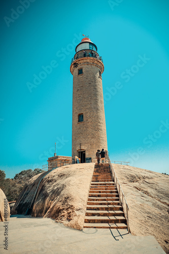 Mamallapuram Light House is UNESCO World Heritage Site located at Great South Indian architecture, Tamil Nadu, Mamallapuram or Mahabalipuram photo