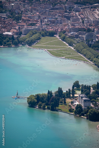 A beautiful luxury hotel, the Hotel Imperial Palace Casino, at the heart of the French alps near Lake Annecy in Annecy, France