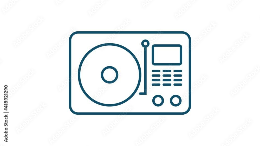Music icon in flat style. Music, voice, record icon. Motion graphics. Music icon in flat style. Music, voice, record icon. Motion graphics.