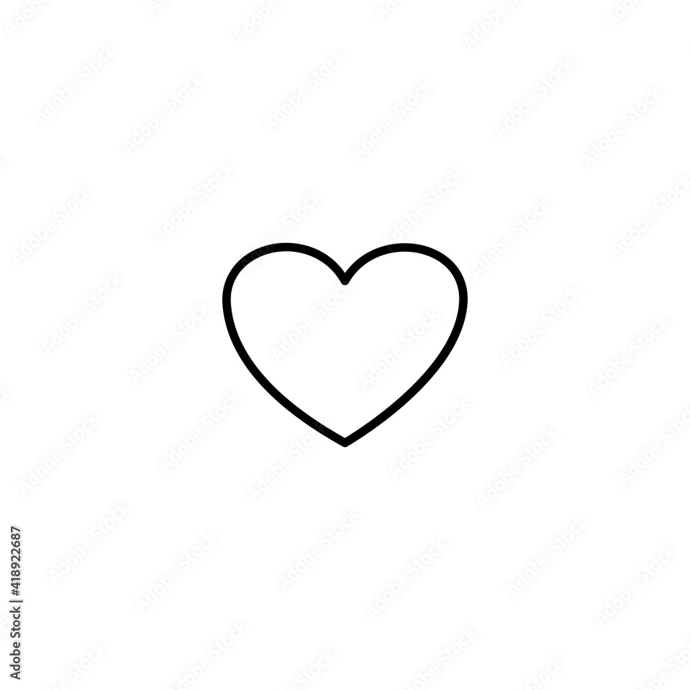 Heart icon vector for web, computer and mobile app