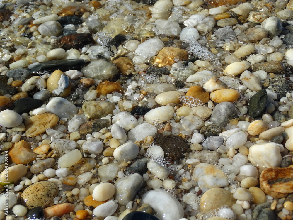 Closeup of pebbles on the beach Closeup of pebbles on the beach