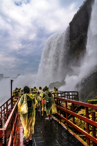 Fototapeta spectacular and dramatic images of Niagara Falls taken during summer