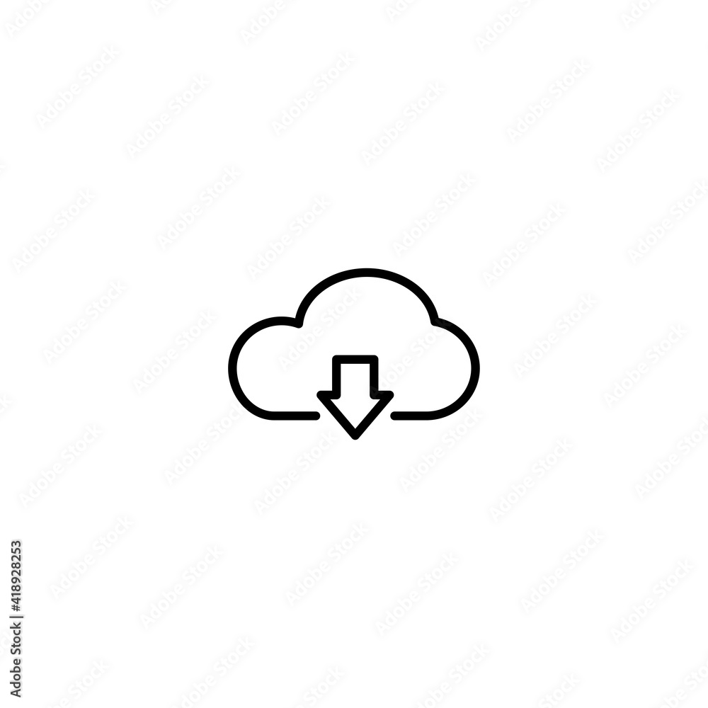 Cloud Download icon vector for web, computer and mobile app Cloud Download icon vector for web, computer and mobile app