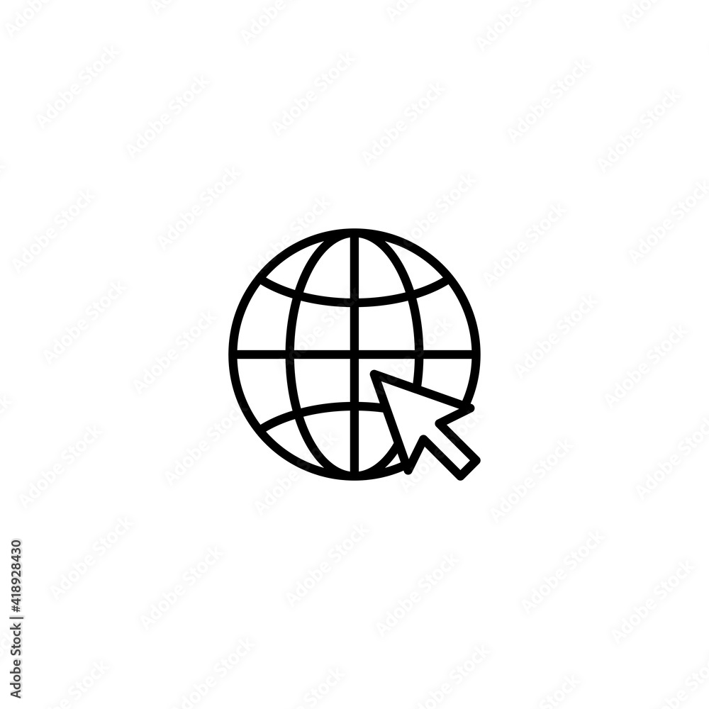 Go to web icon vector for web, computer and mobile app Go to web icon vector for web, computer and mobile app