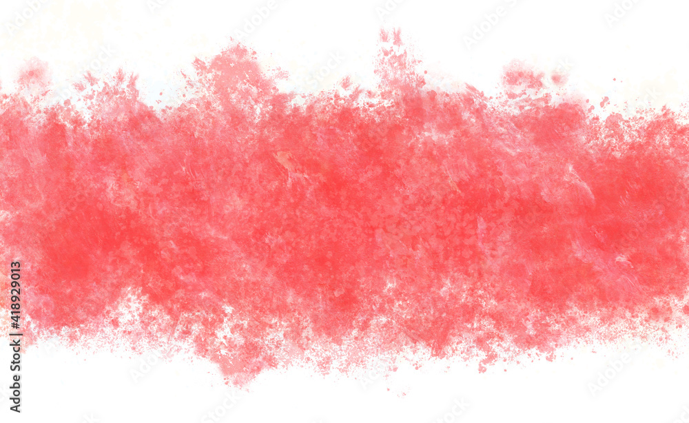hand drawn red watercolor paint background. 