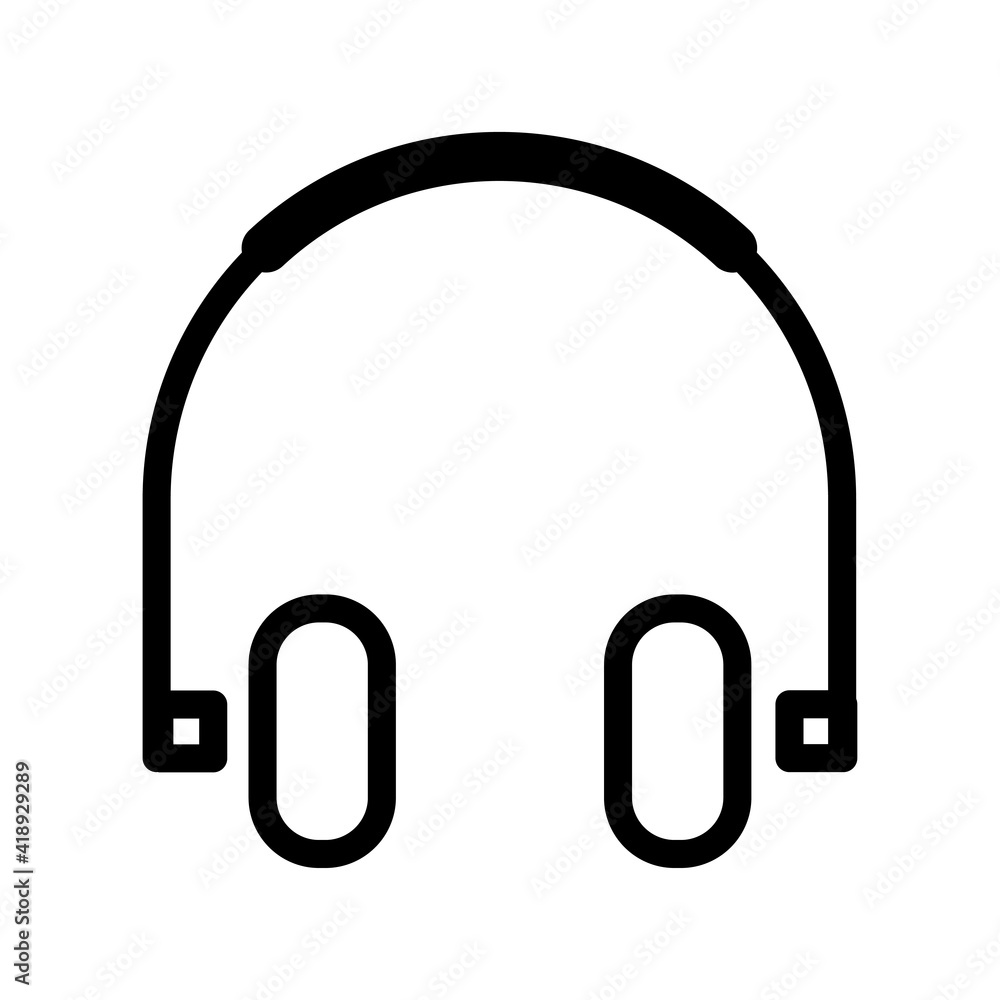 headphone icon. simple illustration. mobile concept app line icon and web design. Editable stroke. Design template vector headphone icon. simple illustration. mobile concept app line icon and web design. Editable stroke. Design template vector