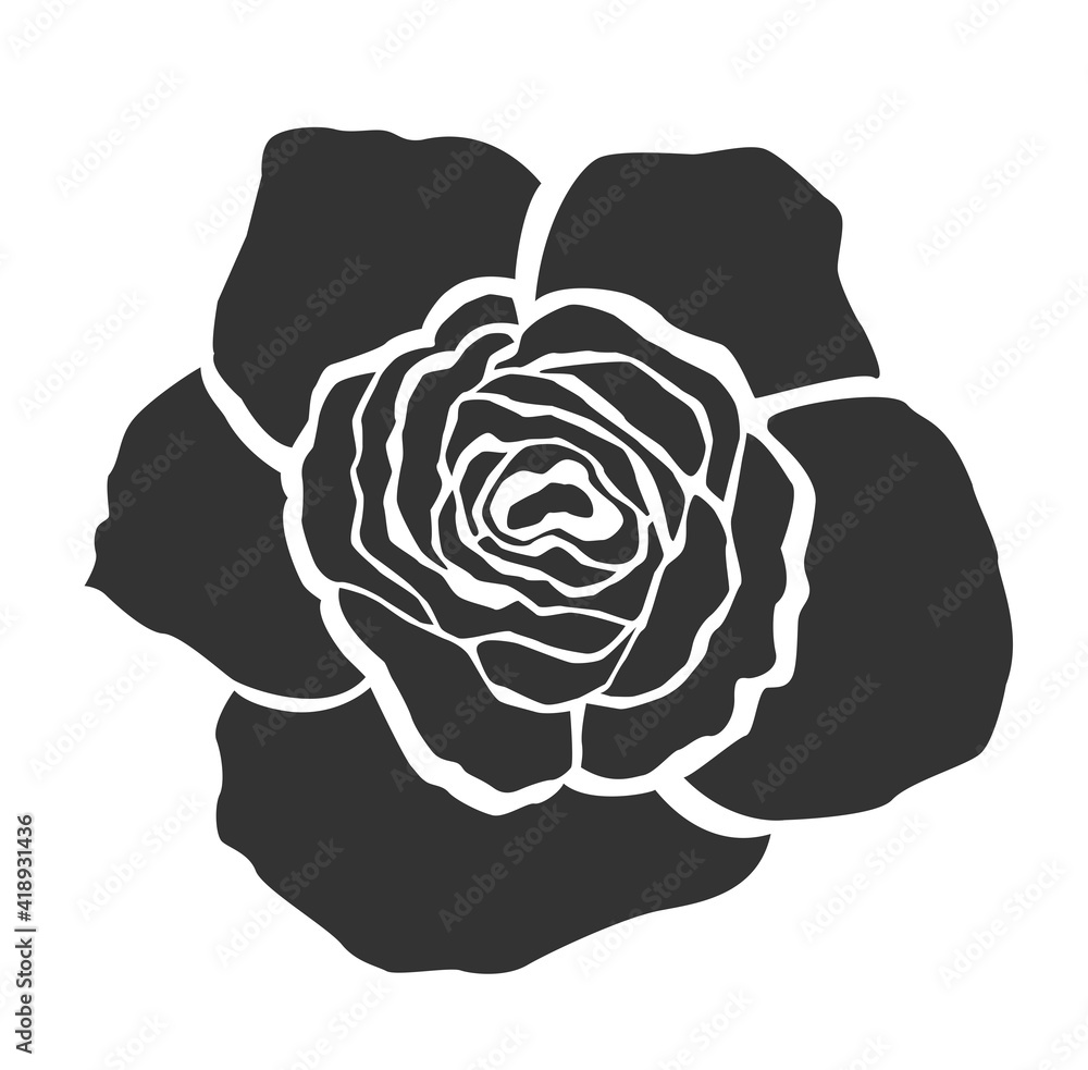 Vector rose flower decoration object element retro of symbol Vector rose flower decoration object element retro of symbol