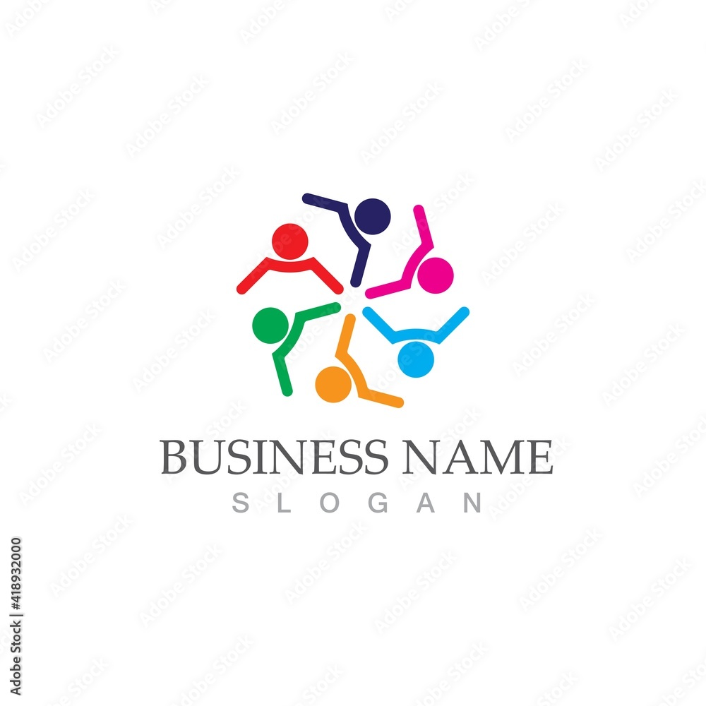 Community, network and social icon Community, network and social icon