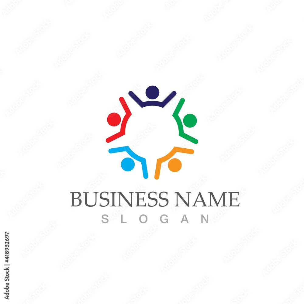 Community, network and social icon Community, network and social icon