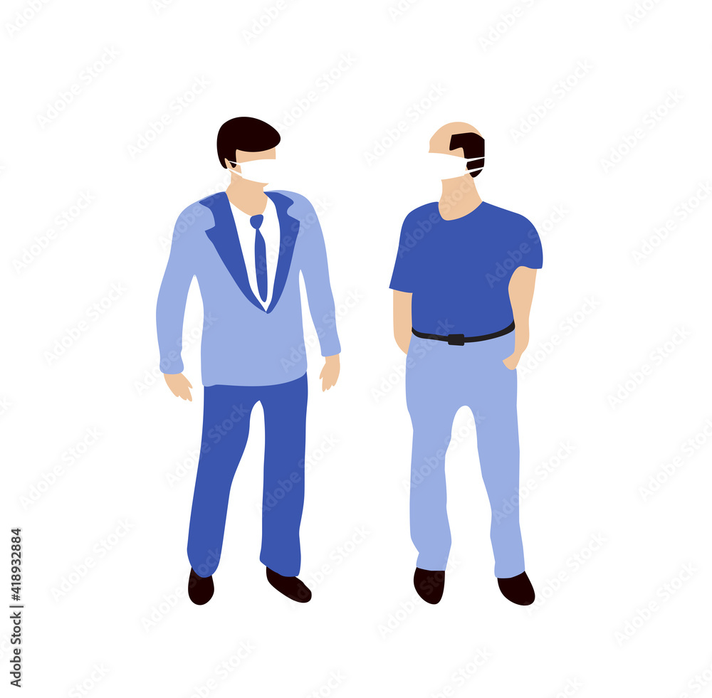 Protected in a mask people epidemic against Protected in a mask people epidemic against