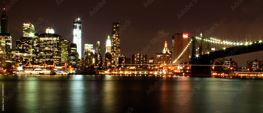 High rise buildings in Manhattan , New York.