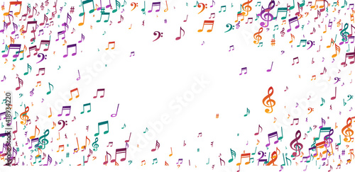 Musical note icons vector illustration. Melody
